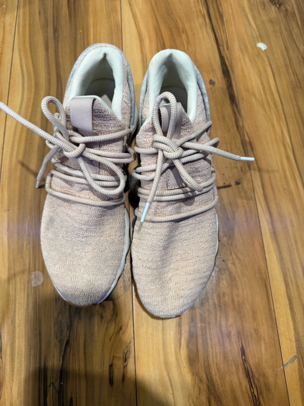 Sorel Blush Pink Knit Lace-Up Sneaker
